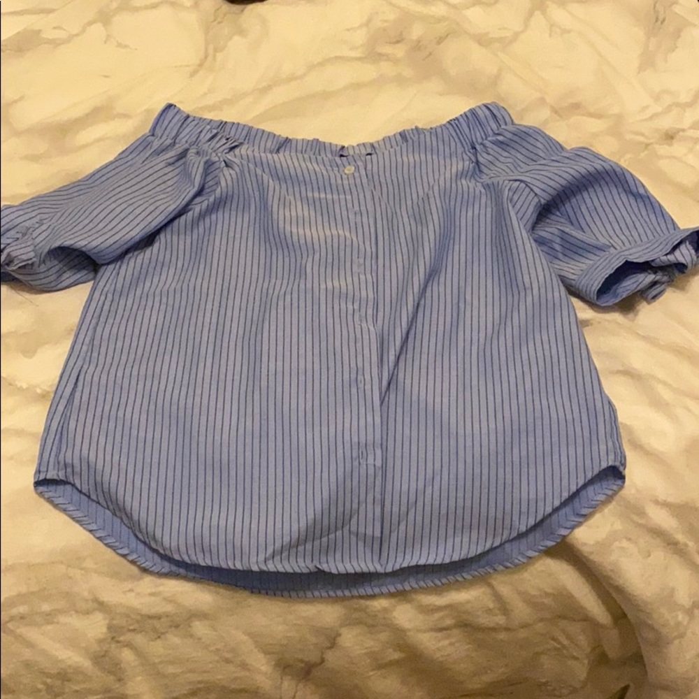 off the shoulder striped blouse, never worn !